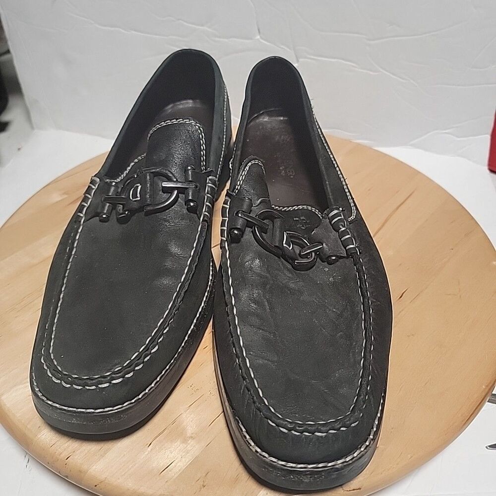 Donald J. Pliner Filo Slip-on Loafer Horsebit Women Size 11M Black Made In Italy
